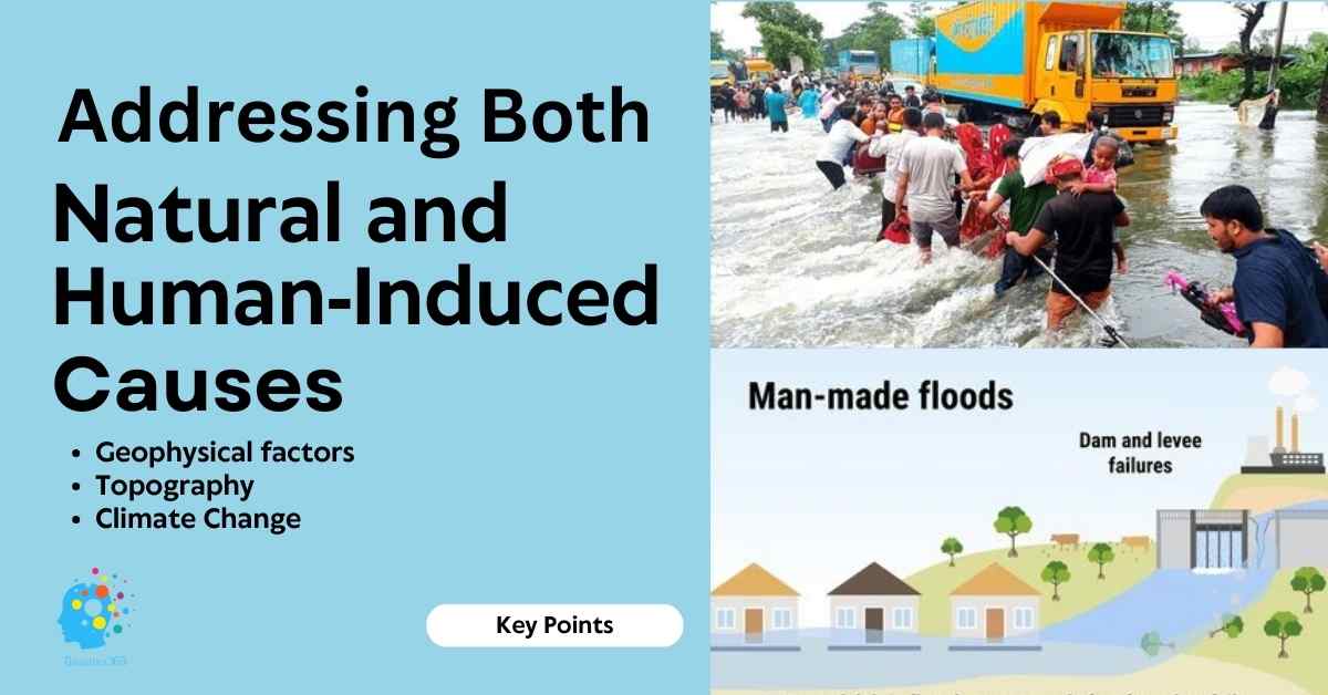 Causes of Flash Floods Disasters360 Rashid Javed Addressing both natural and human-induced causes. Visual representation of the various factors that contribute to flash floods, including natural phenomena like climate change and human-made factors like dam failures and levee breaches