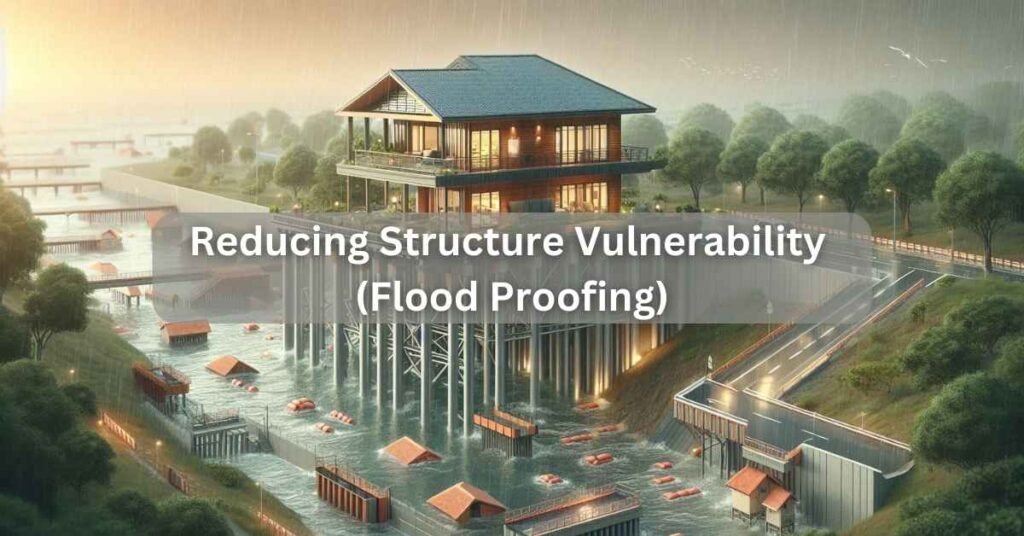 An elevated house built on stilts above floodwaters, designed with flood-proofing measures to reduce structural vulnerability in flood-prone areas.
Flood Hazard Reduction Measures Disasters360 Rashid Javed Identifying multiple Flood Hazards Mapping Reducing Structure Vulnerability